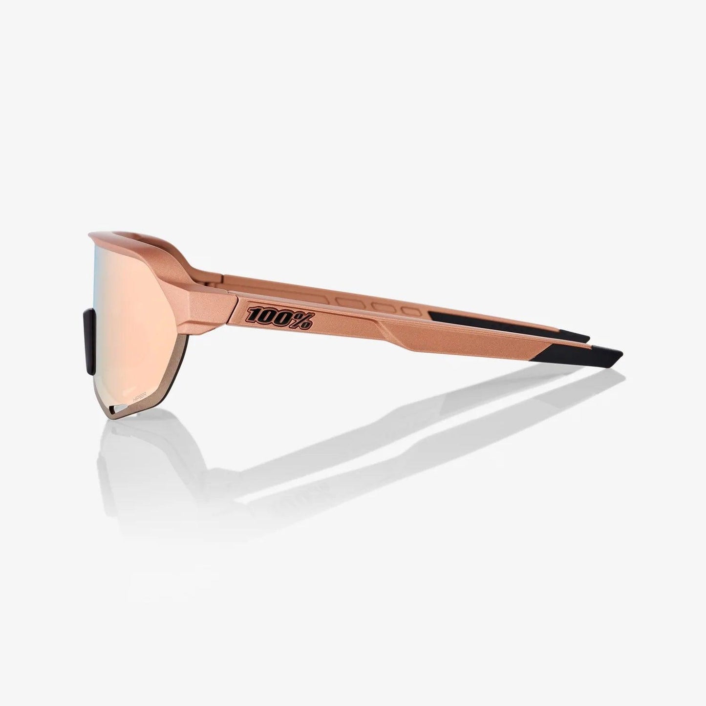 100 Percent Sunglasses - S2 - Matte Copper Chromium - HiPER Copper Mirror Lens – Third View | Smash It Sports