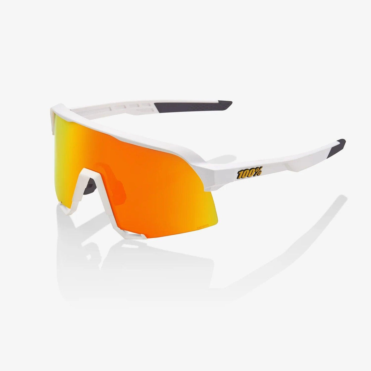 100 Percent Sunglasses - S3 - Soft Tact White - HiPER® Red Multilayer Mirror Lens – Primary View | Smash It Sports