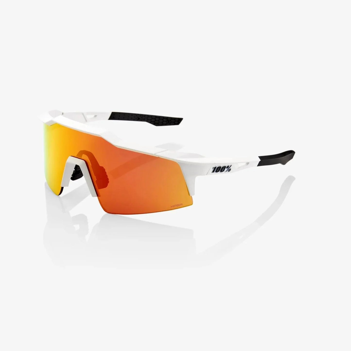 100 Percent Sunglasses - SPEEDCRAFT SL - Soft Tact Off White - HiPER Red Multilayer Mirror Lens – Primary View | Smash It Spo