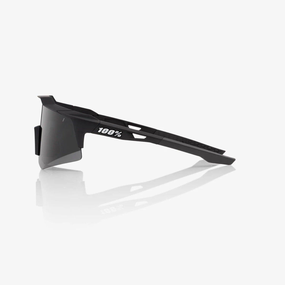 100 Percent Sunglasses - SPEEDCRAFT XS - Soft Tact Black - Smoke Lens – Third View | Smash It Sports