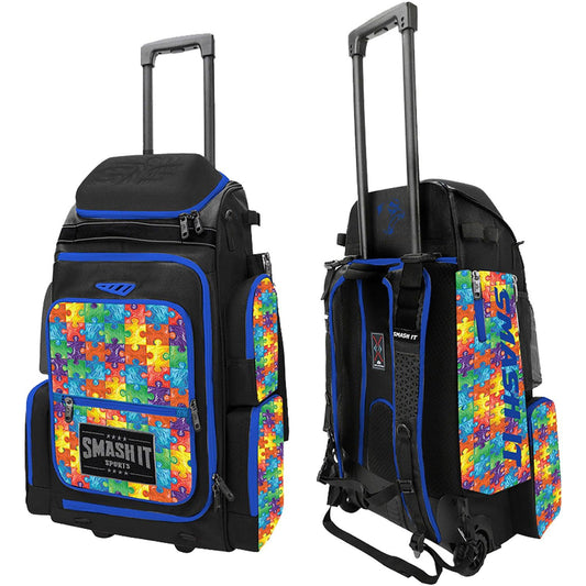 2025 Smash Ops Lil’ Guerrilla Hybrid Roller/Bat Pack Bag - Autism Awareness - Smash It Sports