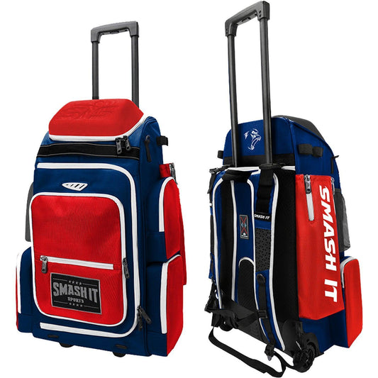 2025 Smash Ops Lil’ Guerrilla Hybrid Roller/Bat Pack Bag - Red/Navy - Smash It Sports