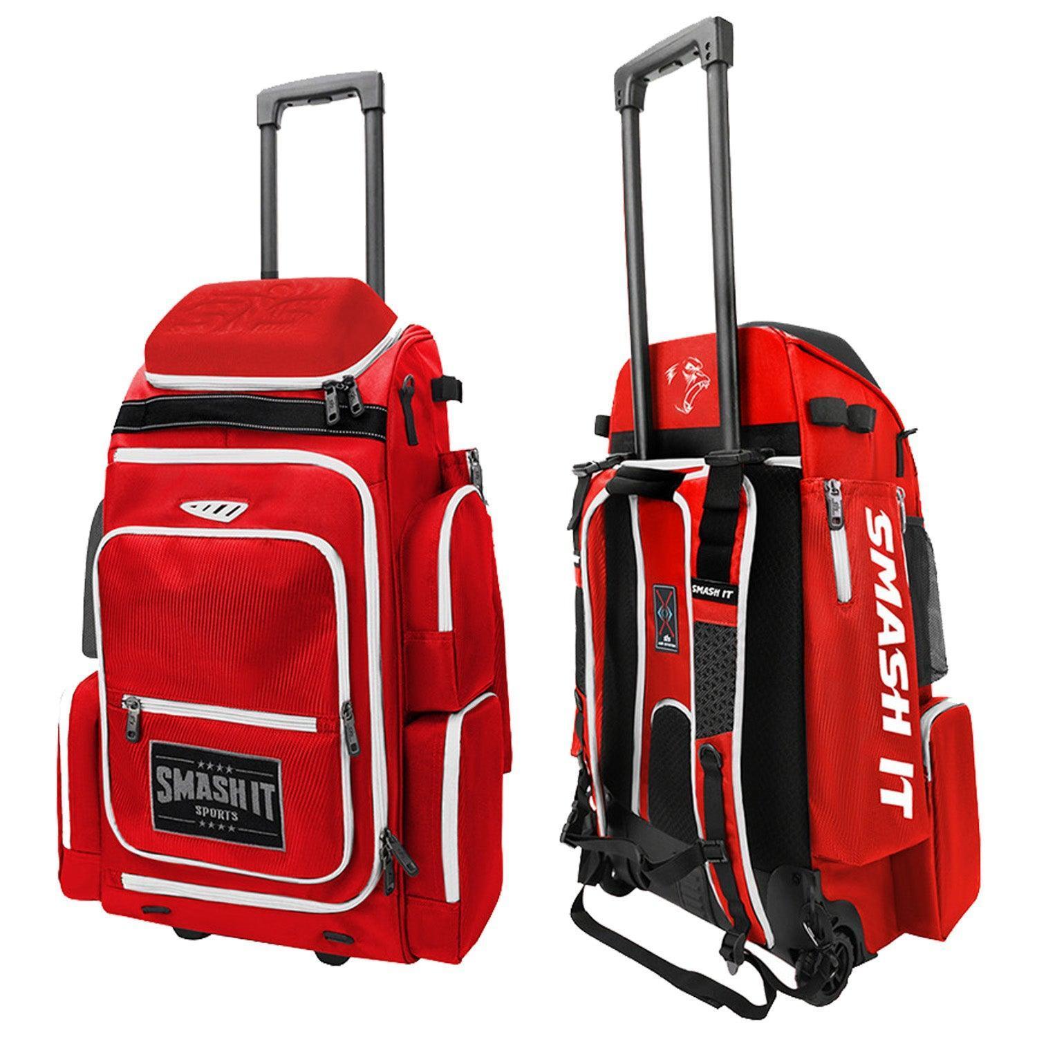 2025 Smash Ops Lil’ Guerrilla Hybrid Roller/Bat Pack Bag - Red/White - Smash It Sports