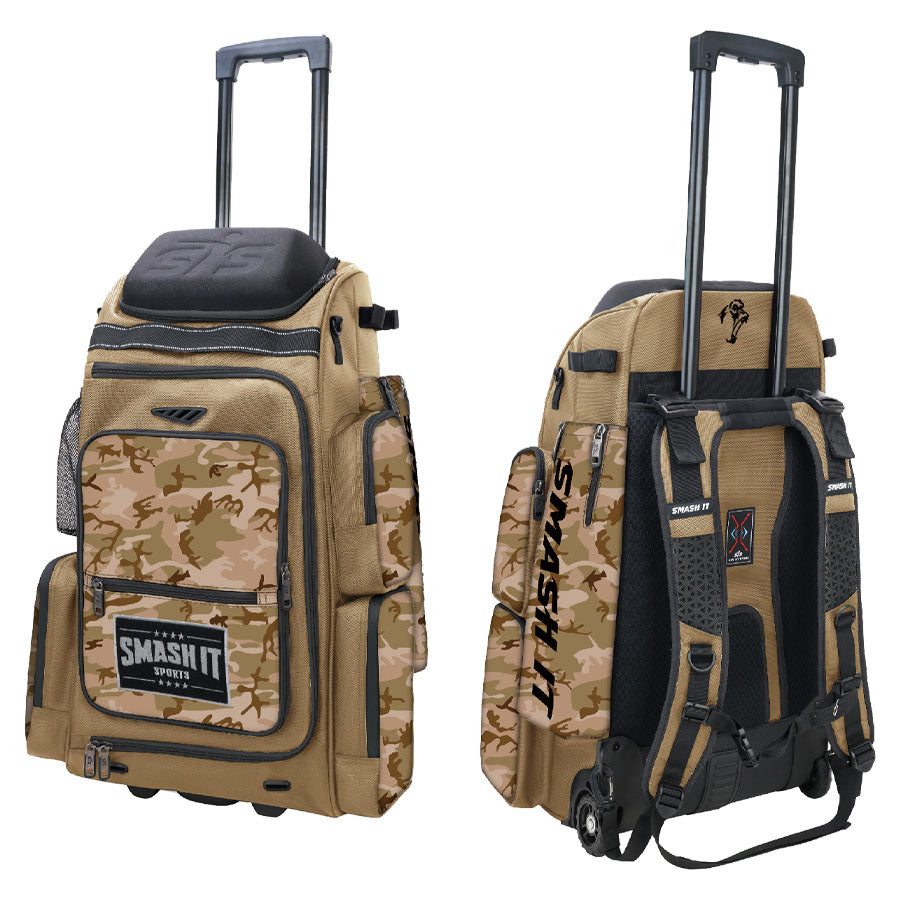 2025 Smash Ops Lil’ Guerrilla Hybrid Roller/Bat Pack Bag - Desert Camo