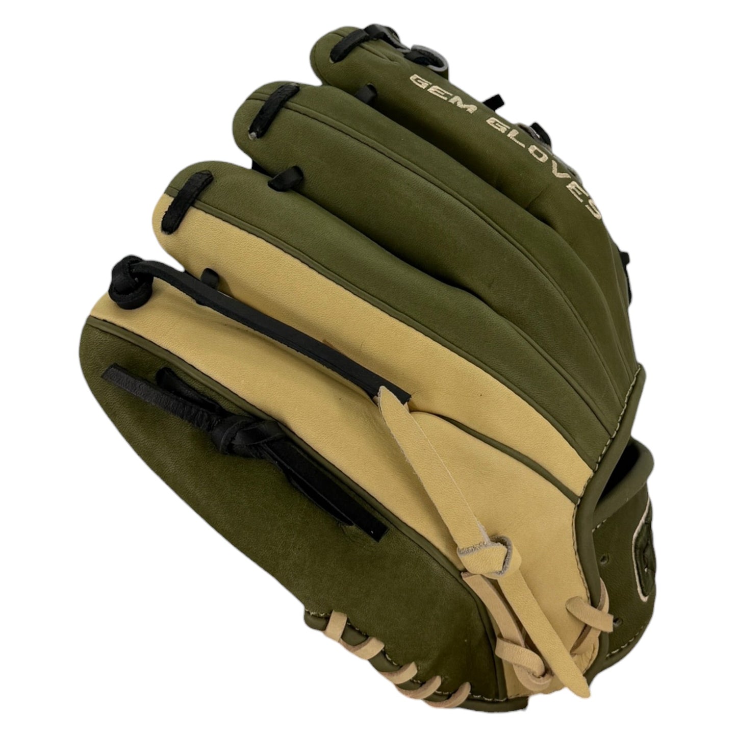 Gem Gloves Baseball Fielding Glove - GEM123 Timberline – Product View | Smash It Sports | leather, kip, pro