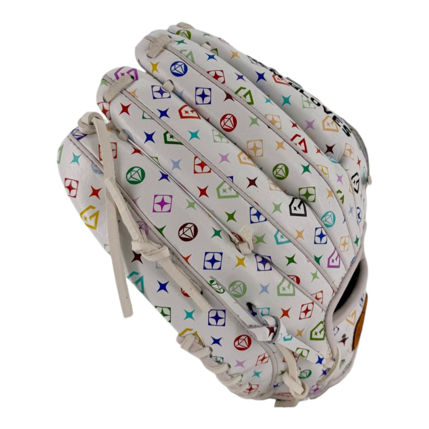 Gem Gloves Softball Fielding Glove - GEM107 Rainbow Lux – Product View | Smash It Sports | leather, kip, pro
