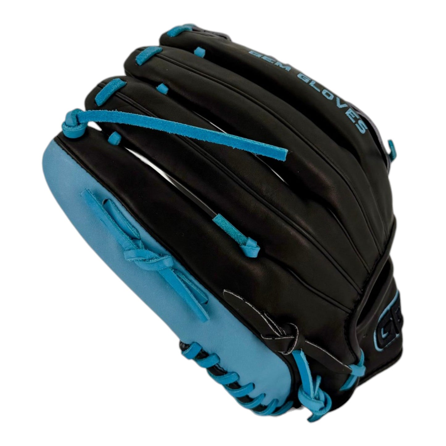 Gem Gloves Softball Fielding Glove - GEM118 Midnight Sky – Product View | Smash It Sports | leather, kip, pro