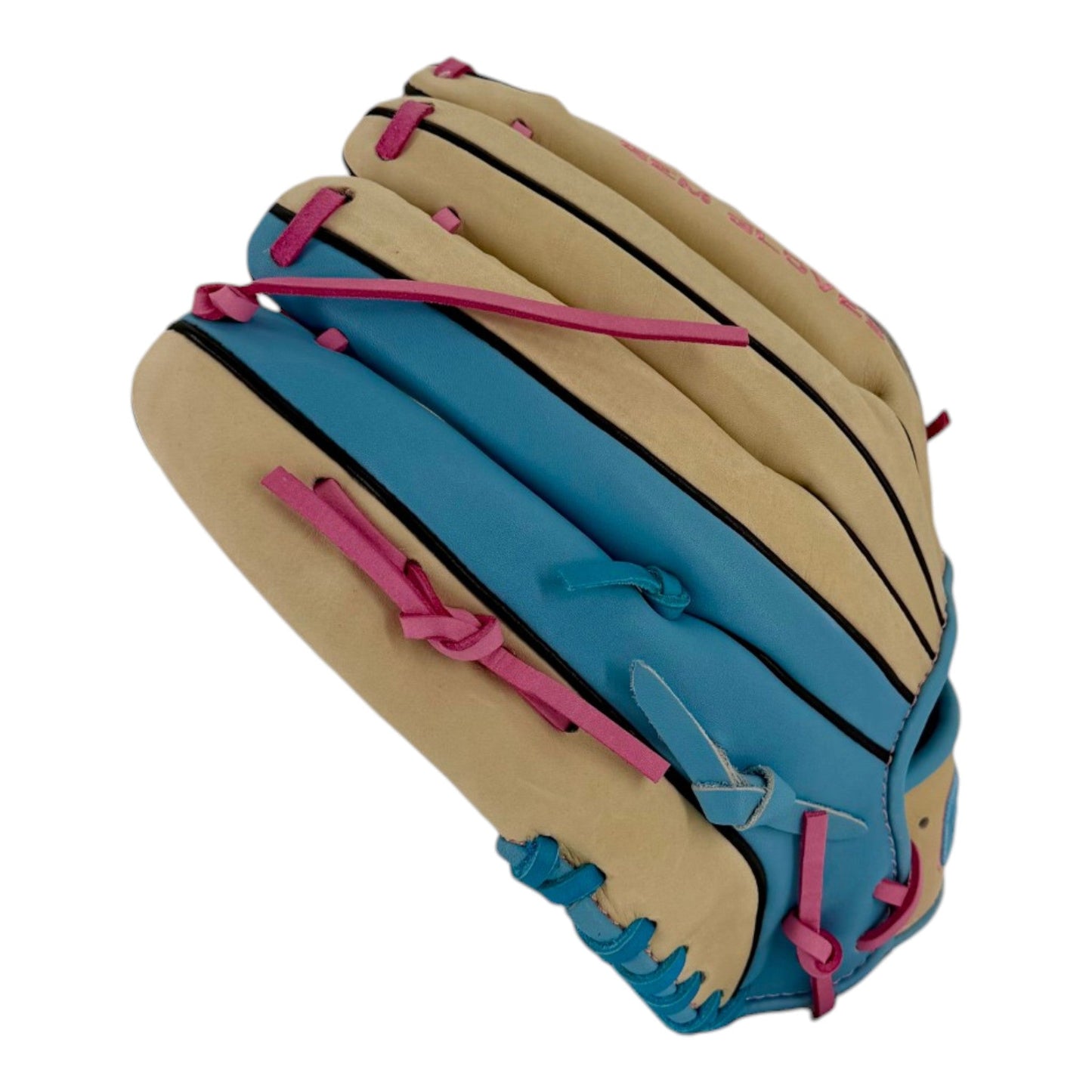 Gem Gloves Softball Fielding Glove - GEM121 Carolina Peach – Product View | Smash It Sports | leather, kip, pro
