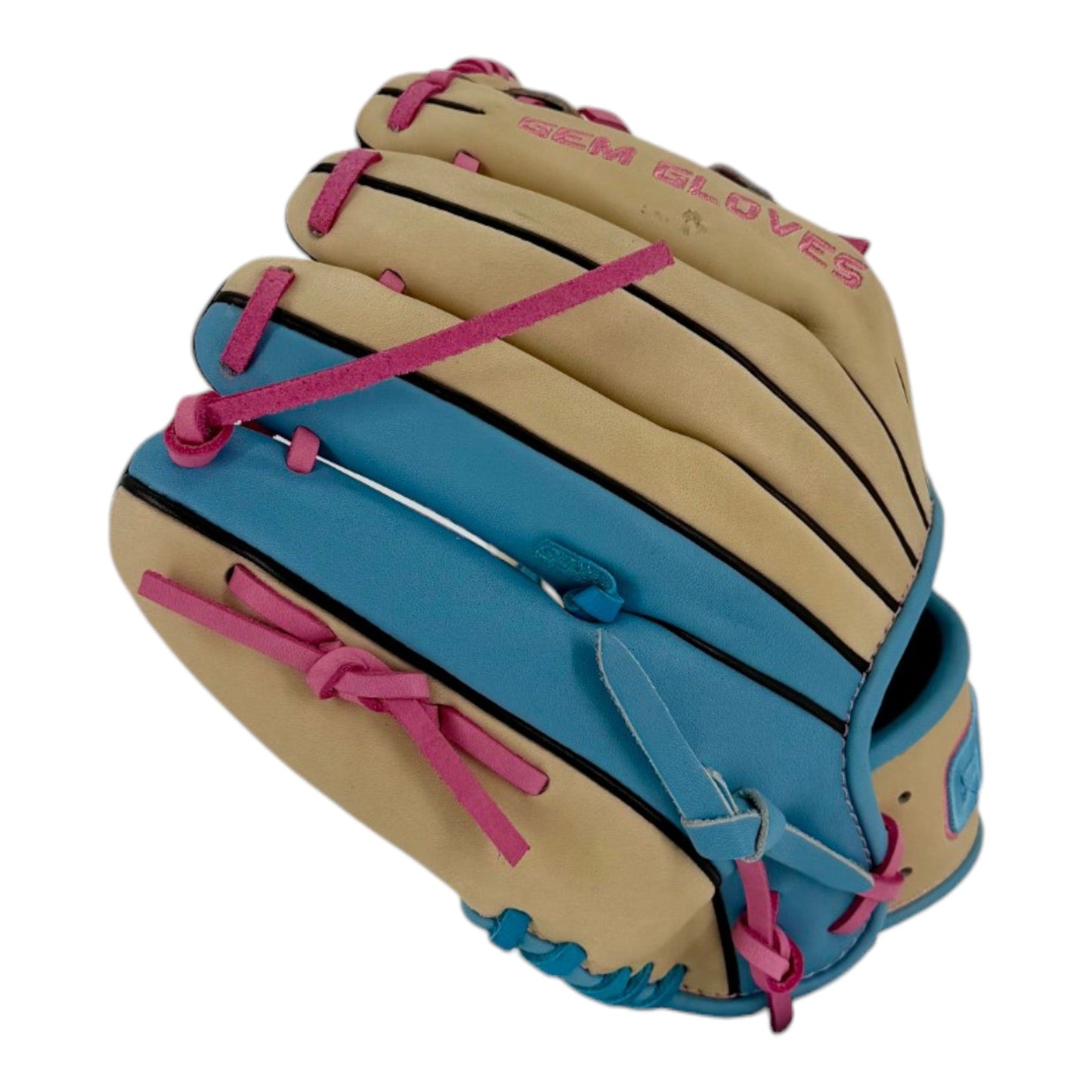 Gem Gloves Baseball Fielding Glove - GEM121 Carolina Peach – Product View | Smash It Sports | leather, kip, pro