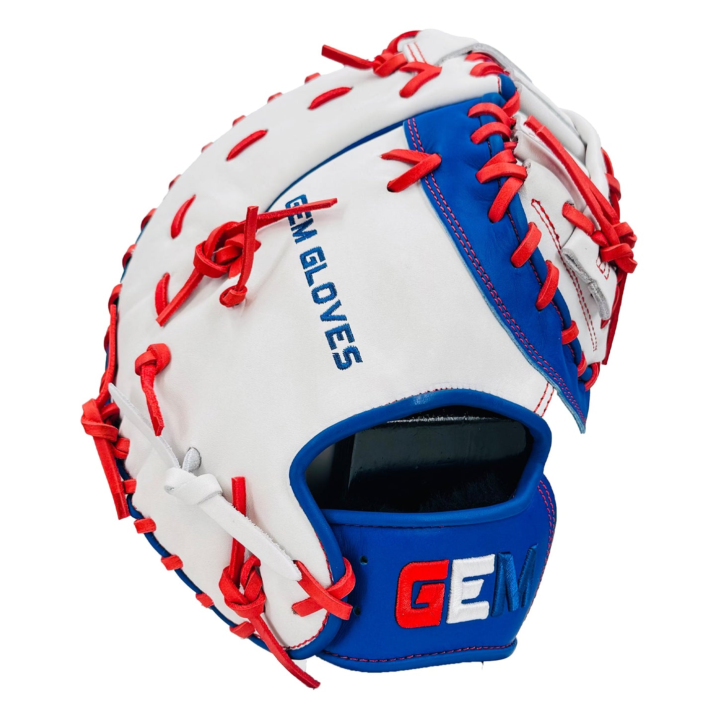 Gem Gloves Baseball First Base Mitt/Glove - GEM057 – Product View | Smash It Sports | leather, kip, pro
