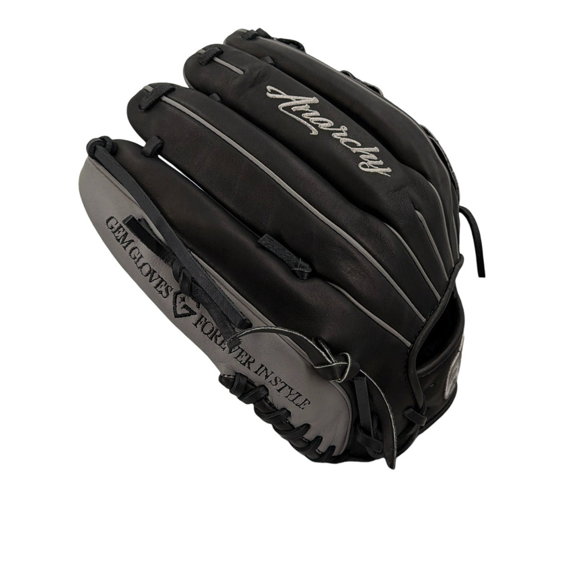Anarchy x Gem Gloves Softball Fielding Glove- GEM133 Stealth – Product View | Smash It Sports | leather, kip, pro
