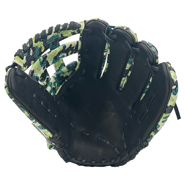 Gem Gloves Softball Fielding Glove - GEM073 - Green Camo – Product View | Smash It Sports | leather, kip, pro