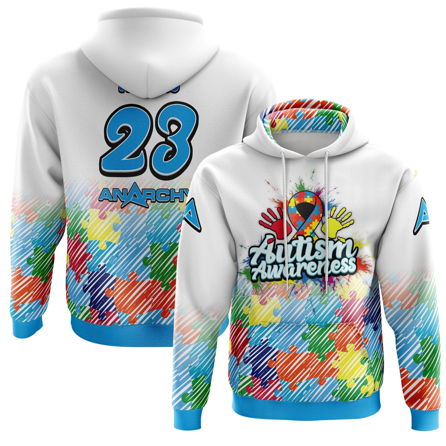 Anarchy Autism Awareness Hoodie (Customized Buy-In)