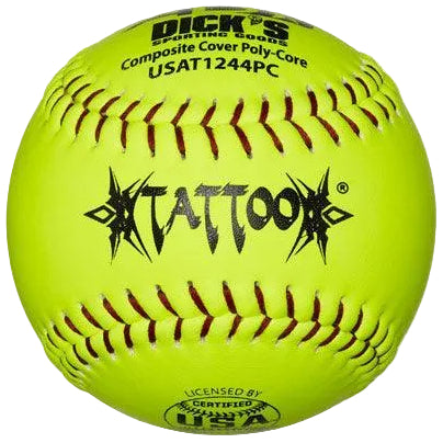 AD Starr Tattoo 44/375 ASA/USA 12" Composite Slowpitch Softballs - USAT1244PC - Smash It Sports