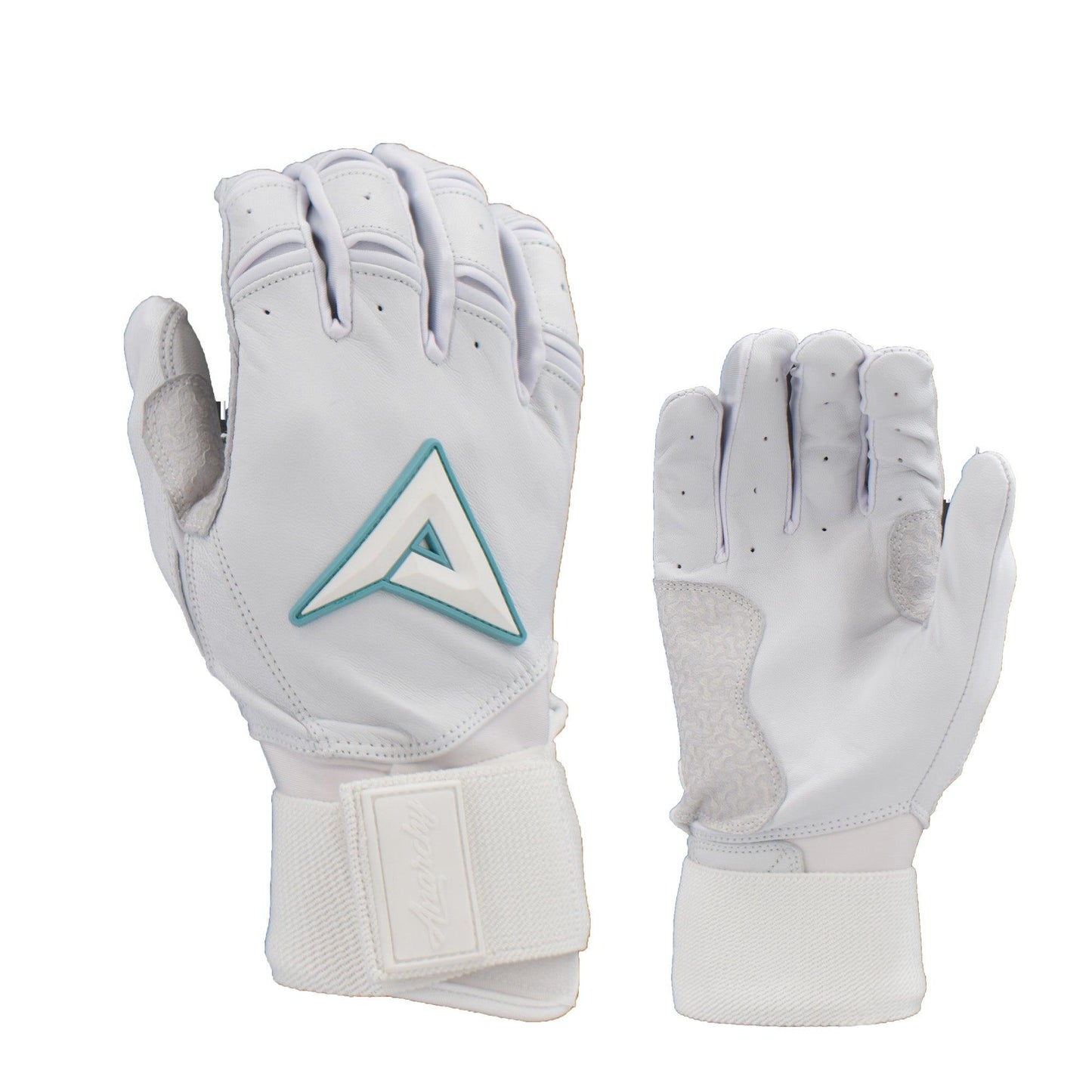 Anarchy Grindstone Long Cuff Batting Glove - Whiteout - Mint - Smash It Sports
