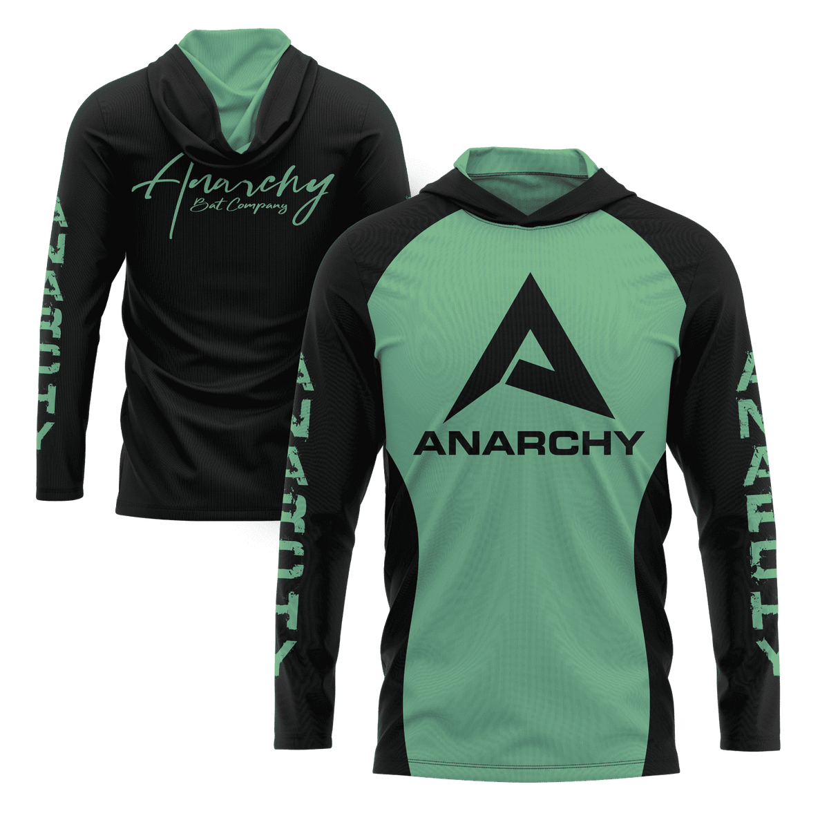 Anarchy Hooded Long Sleeve Tee - Mint/Black – Specs Overview | Smash It Sports