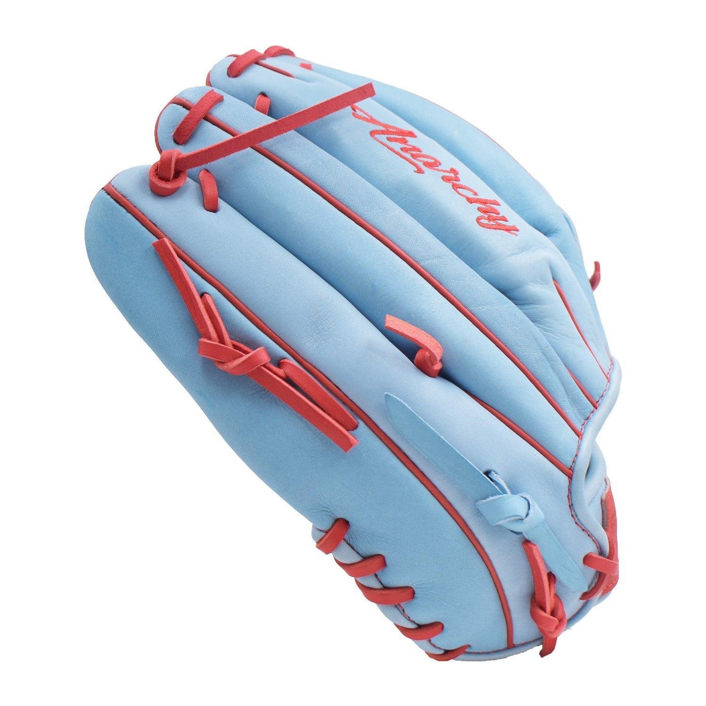 Anarchy Kip Leather Premium Softball Fielding Glove - AFG001 (Carolina/Red) – Product View | Smash It Sports | leather, kip,