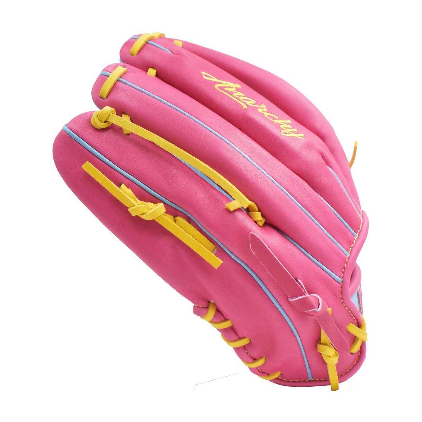 Anarchy Kip Leather Premium Softball Fielding Glove - AFG005 (Carolina/Pink) – Product View | Smash It Sports | leather, kip,
