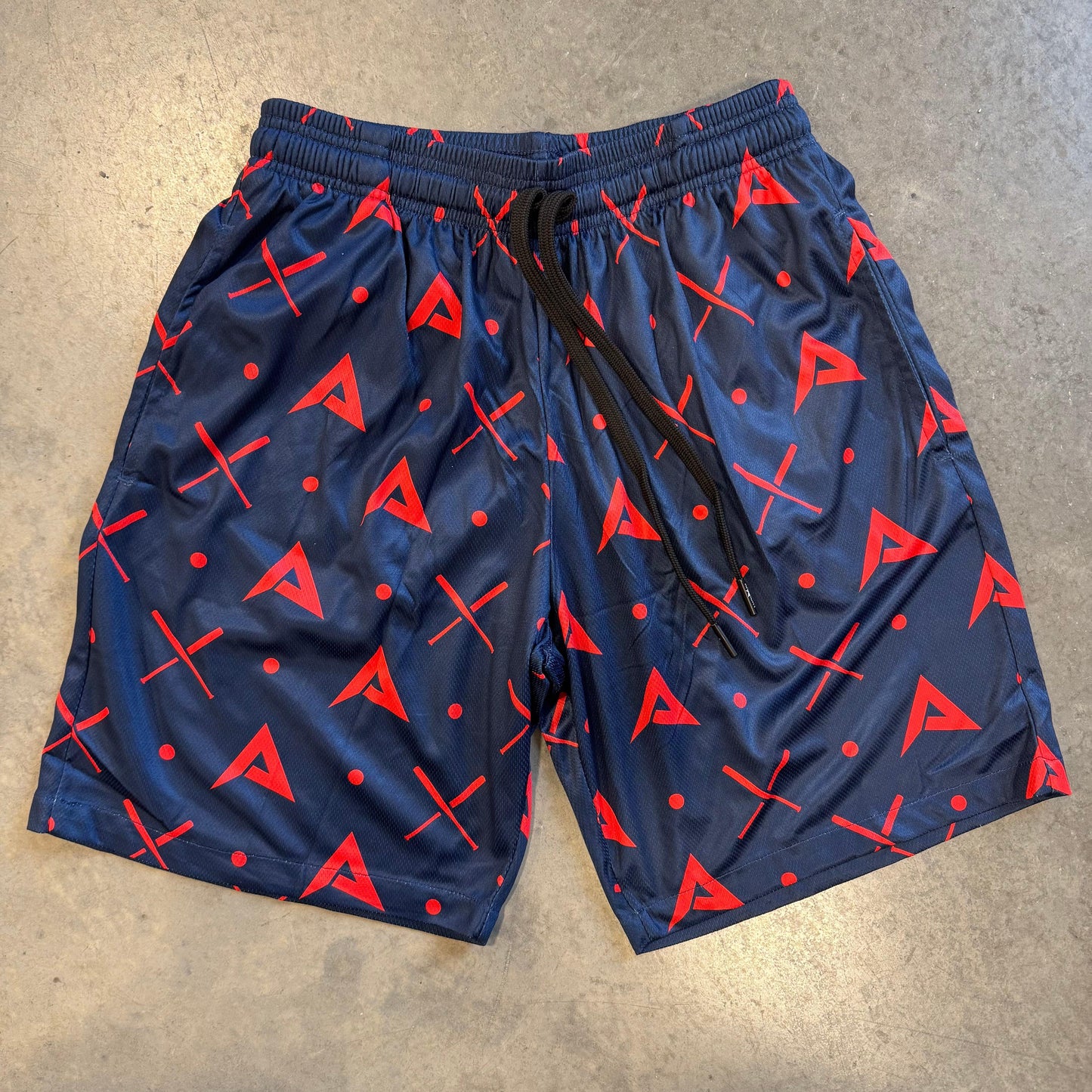 Anarchy Mesh Shorts - Navy/Red - Smash It Sports