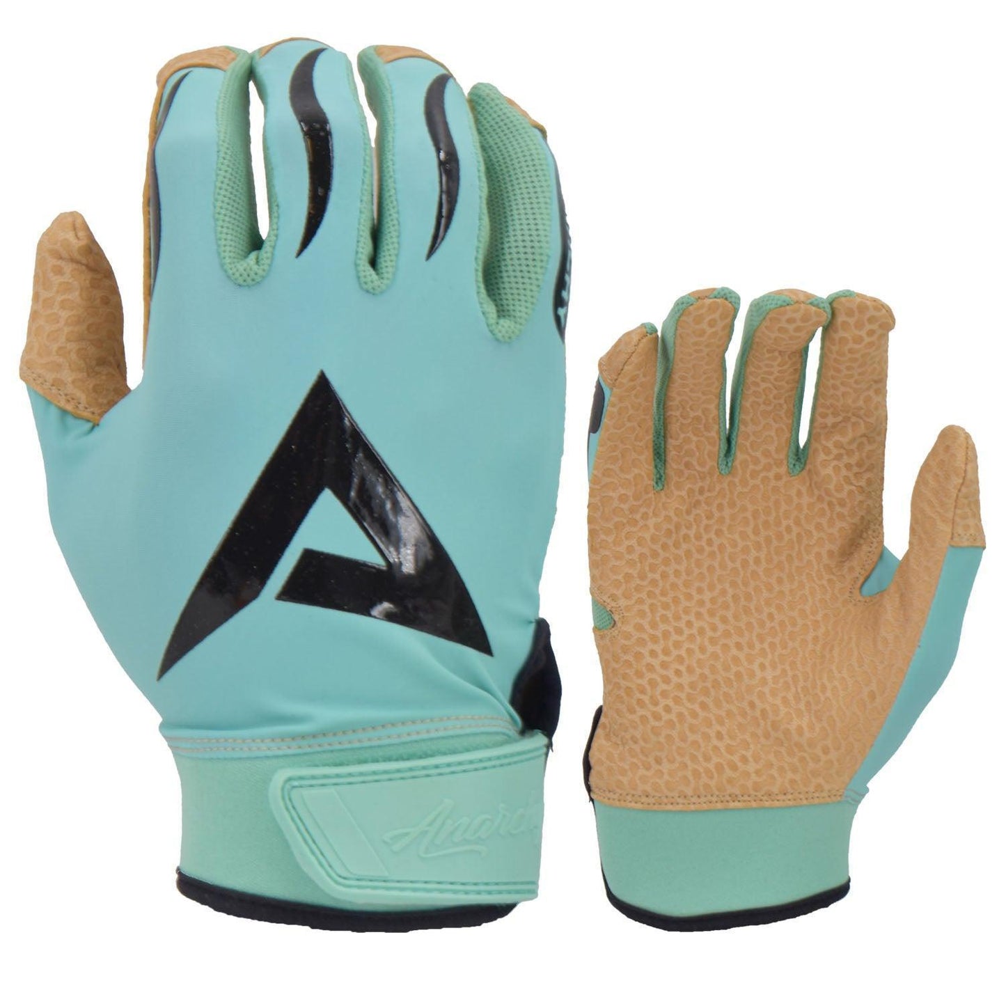 Anarchy Pro Grip Batting Gloves - Mint/Tan/Black - Smash It Sports