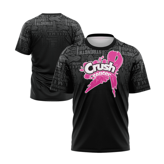 Crush Cancer Short Sleeve Shirt - Breast Cancer - Smash It Sports