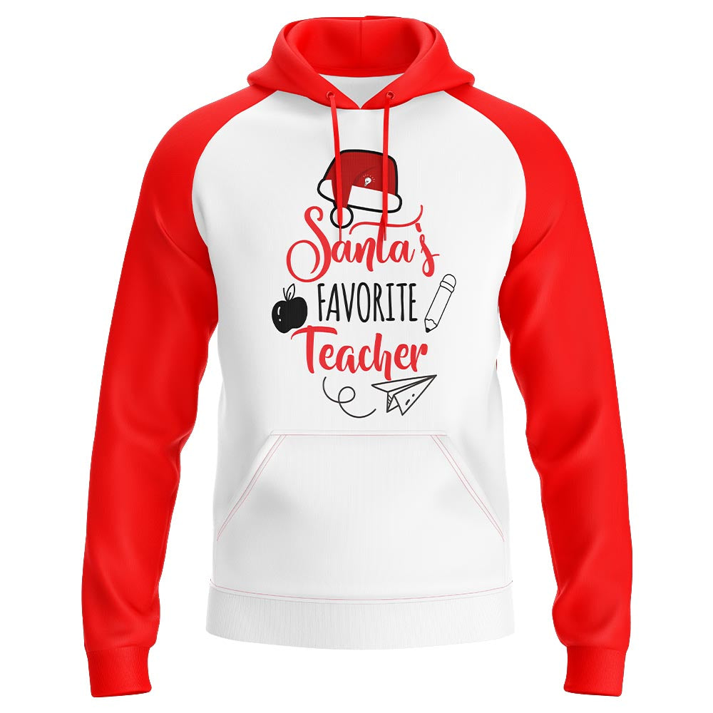 Santas Favorite Teacher - Defender Fleece Hoodie