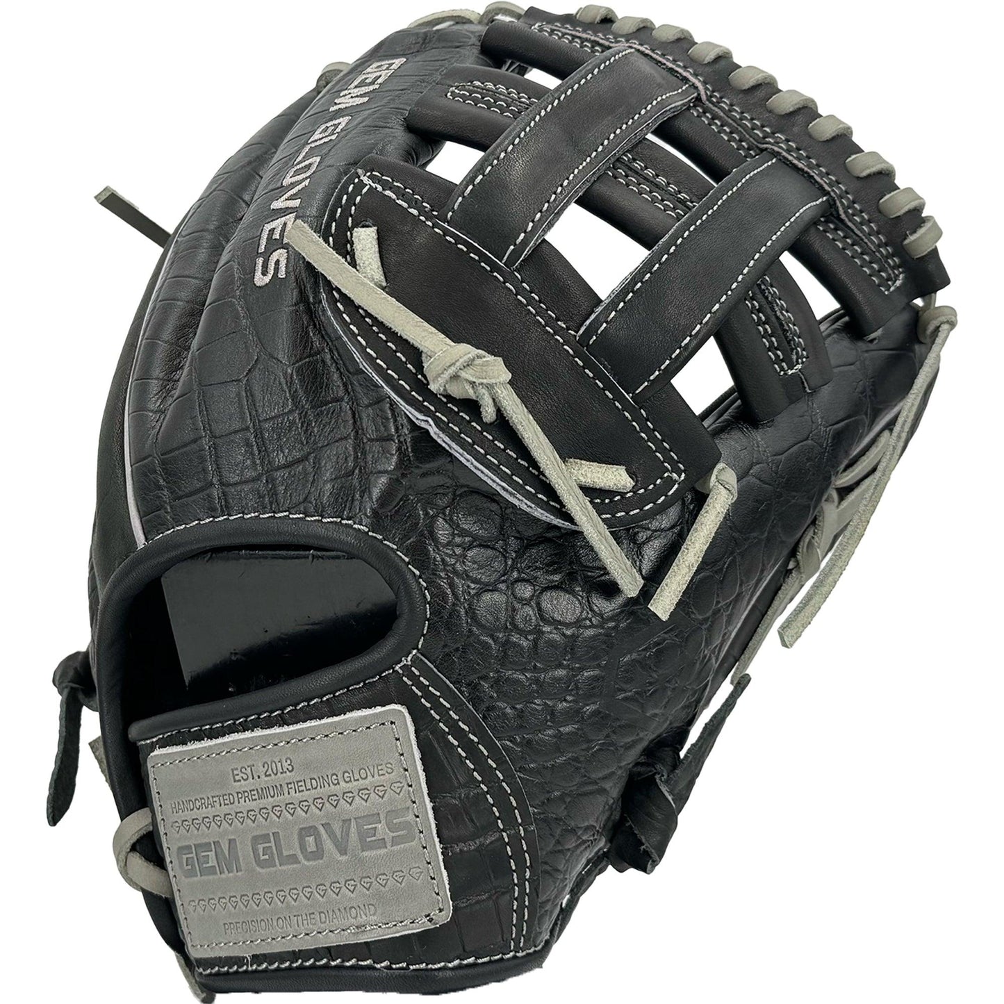 Gem Gloves Baseball Fielding Glove - GEM033 Gator – Product View | Smash It Sports | leather, kip, pro