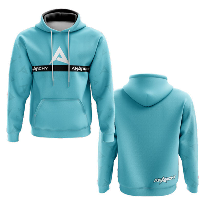 Anarchy Fleece Hoodie - Carolina/Black – Product View | Smash It Sports | premium, pro