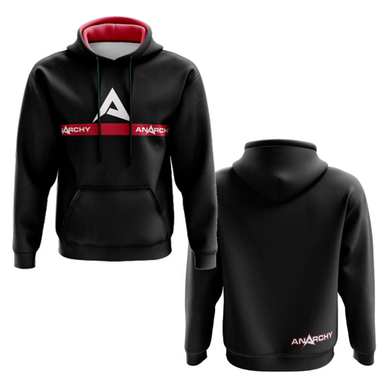 Anarchy Fleece Hoodie - Black/Red – Product View | Smash It Sports | premium, pro