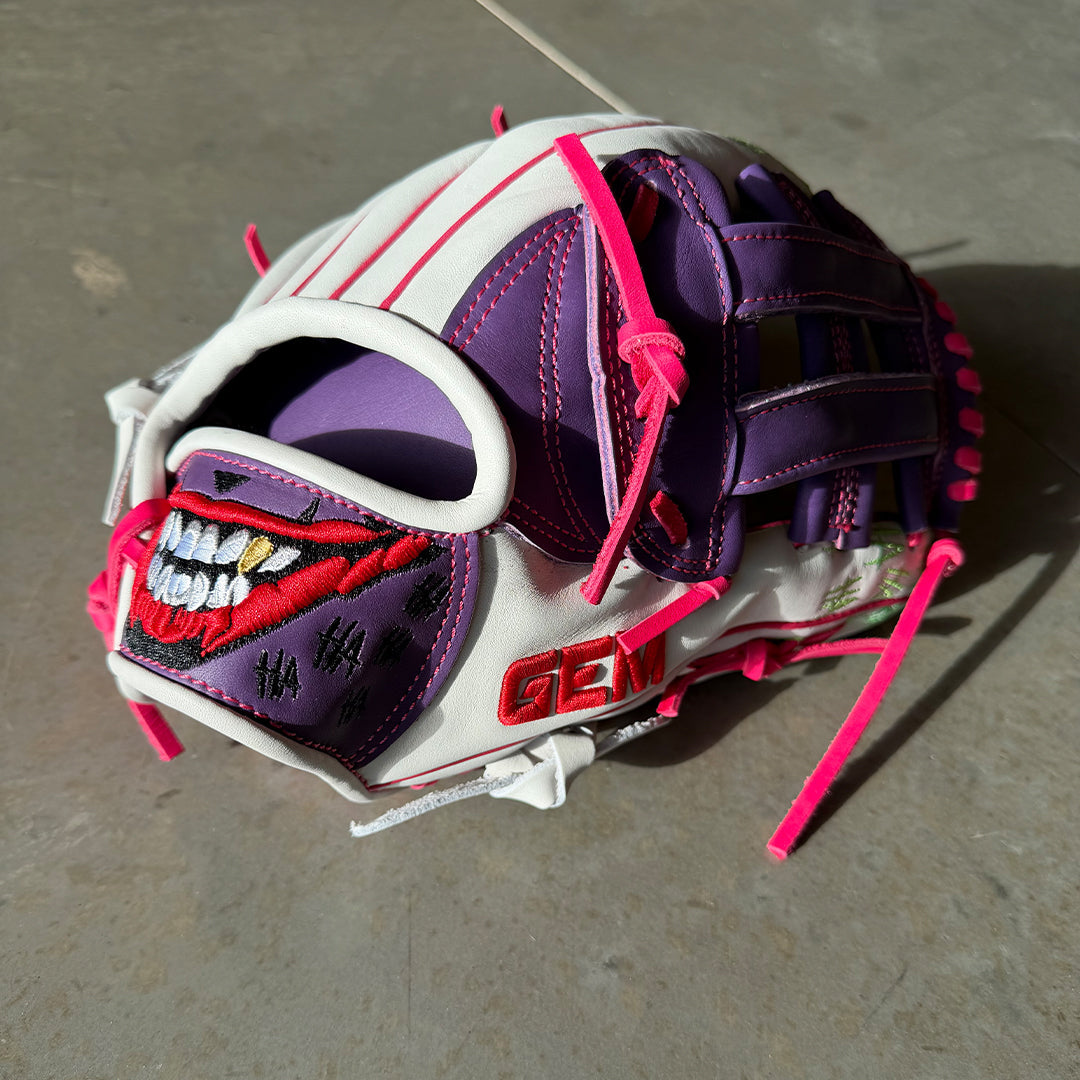 Gem Gloves Softball Fielding Glove - GEM087 Joker 2.0 White – Product View | Smash It Sports | leather, kip, pro