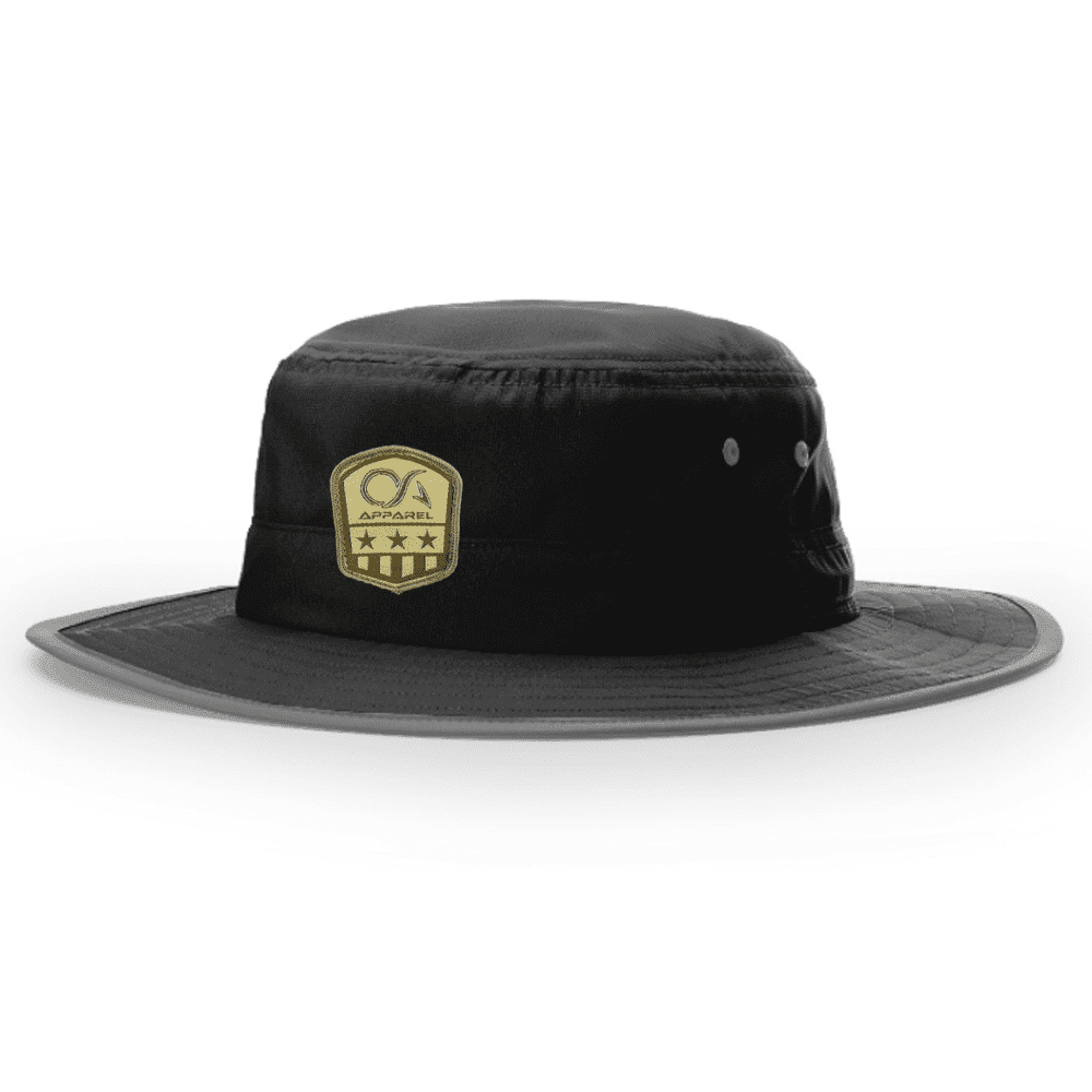 OA Apparel Bucket Hat Black with Army Patch