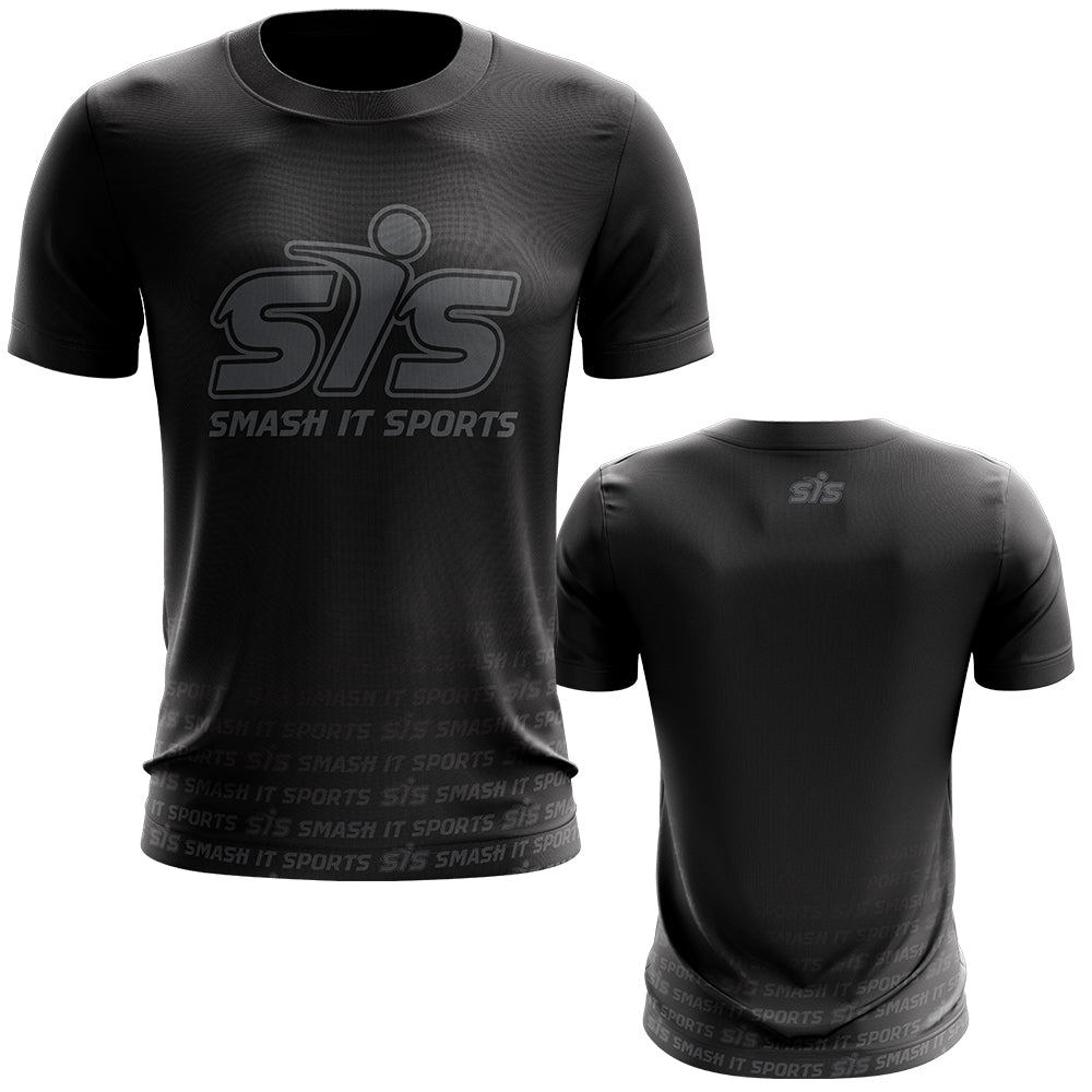 Smash It Sports Short Sleeve Shirt - Fade (Black/Charcoal)