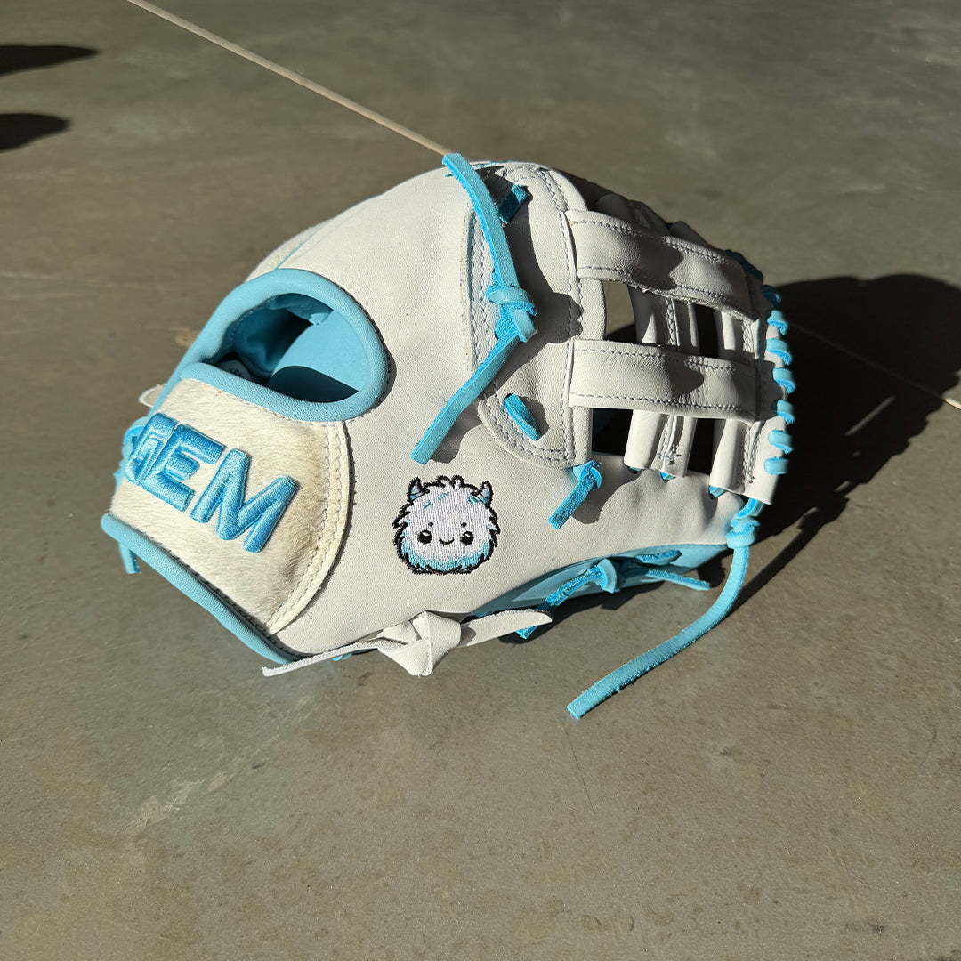 Gem Gloves Softball Fielding Glove - GEM083 Yeti – Product View | Smash It Sports | leather, kip, pro