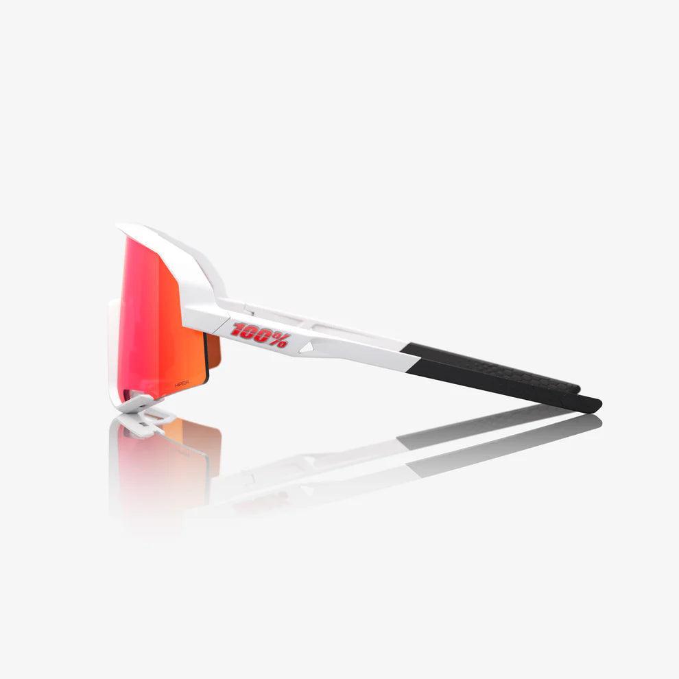 100 Percent Sunglasses - SLENDALE - Matte White - HiPER Red