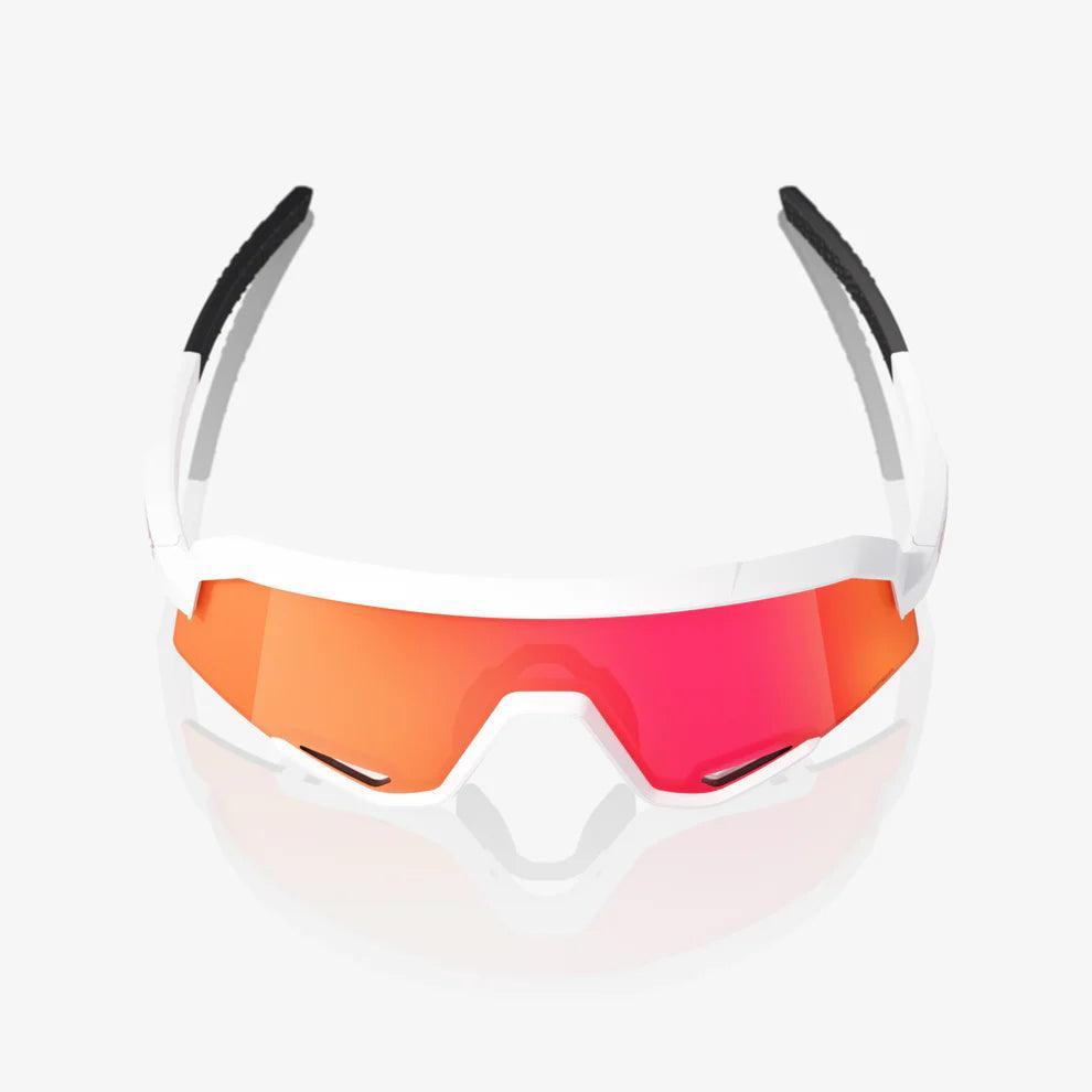 100 Percent Sunglasses - SLENDALE - Matte White - HiPER Red