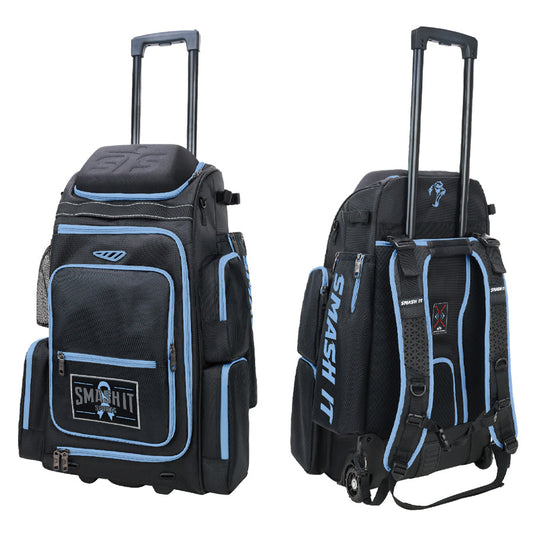 2025 Smash Ops Lil’ Guerrilla Hybrid Roller/Bat Pack Bag - Carolina Cancer Awareness