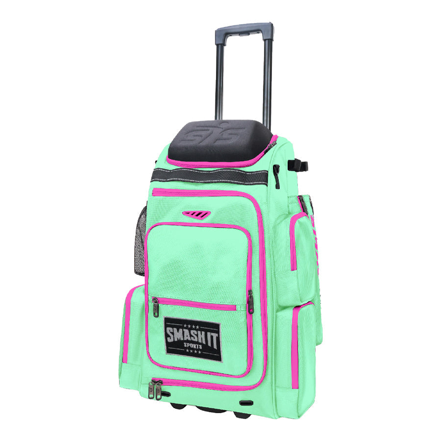 Bat Mints Smash Ops Lil’ Guerrilla Hybrid Roller/Bat Pack Bag - Mint/Pink ...