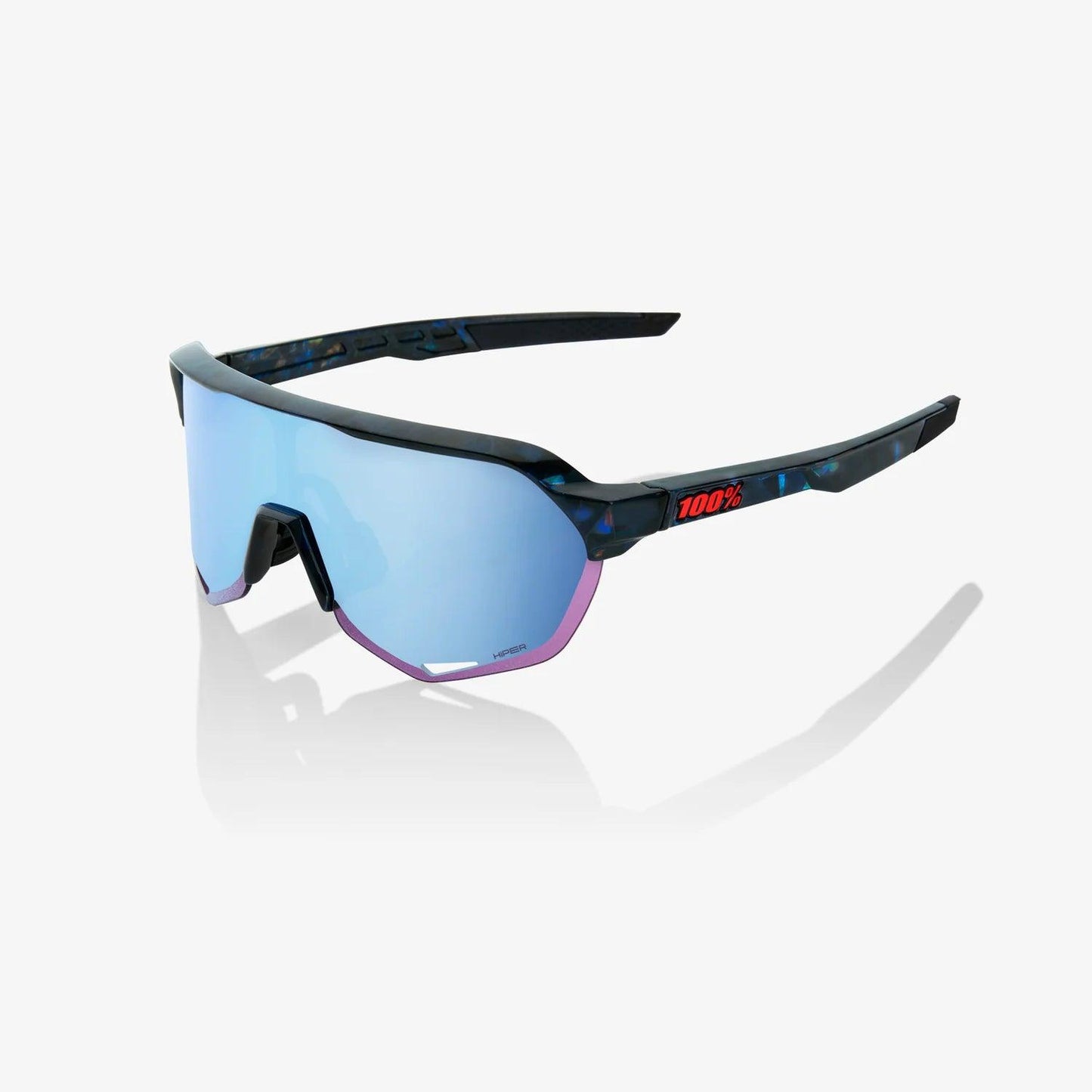 100 Percent Sunglasses - S2 - Black Holographic - HiPER® Blue Multilay ...