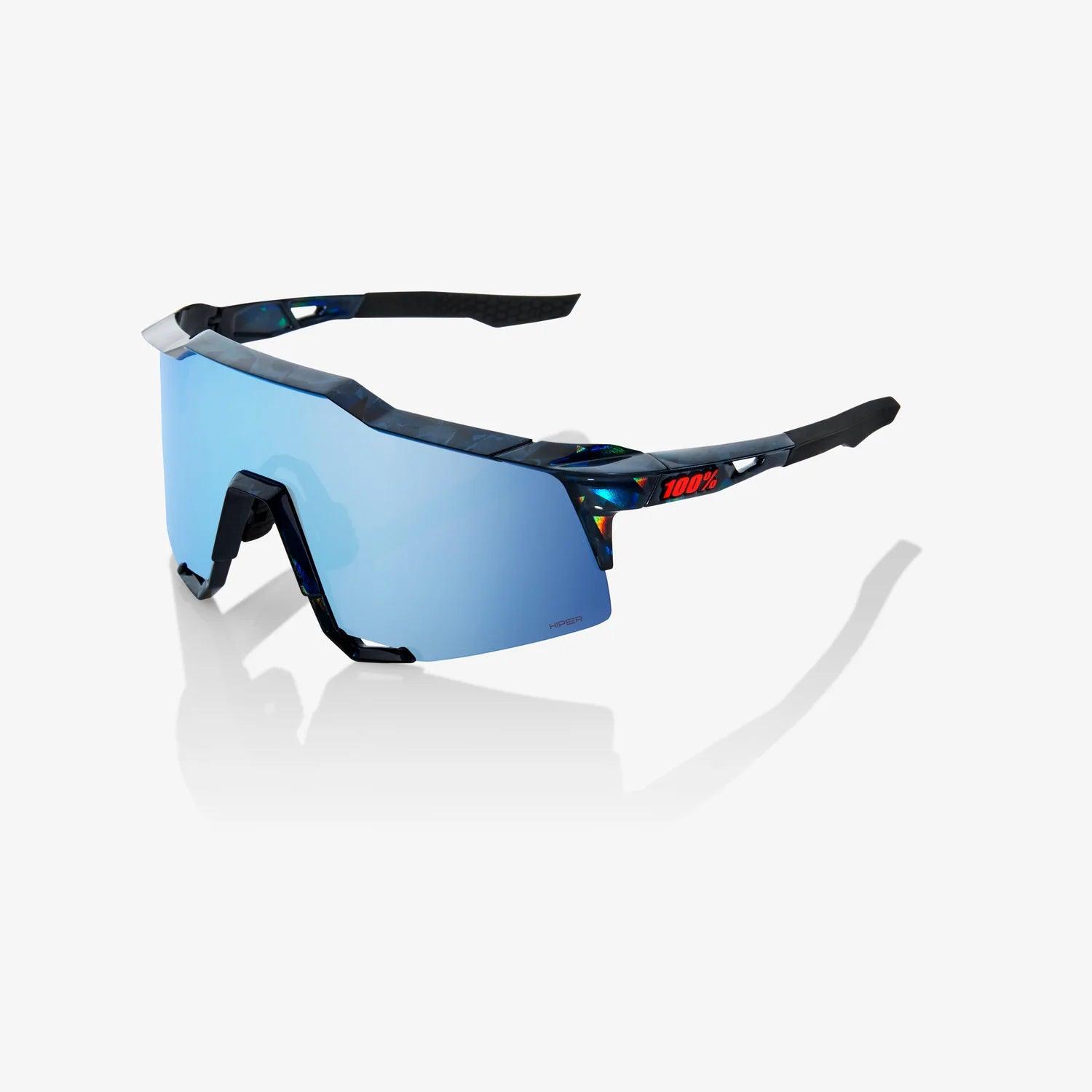 100 Percent Sunglasses - SPEEDCRAFT - Black Holographic - HiPER Blue M –  Anarchy Bat Company