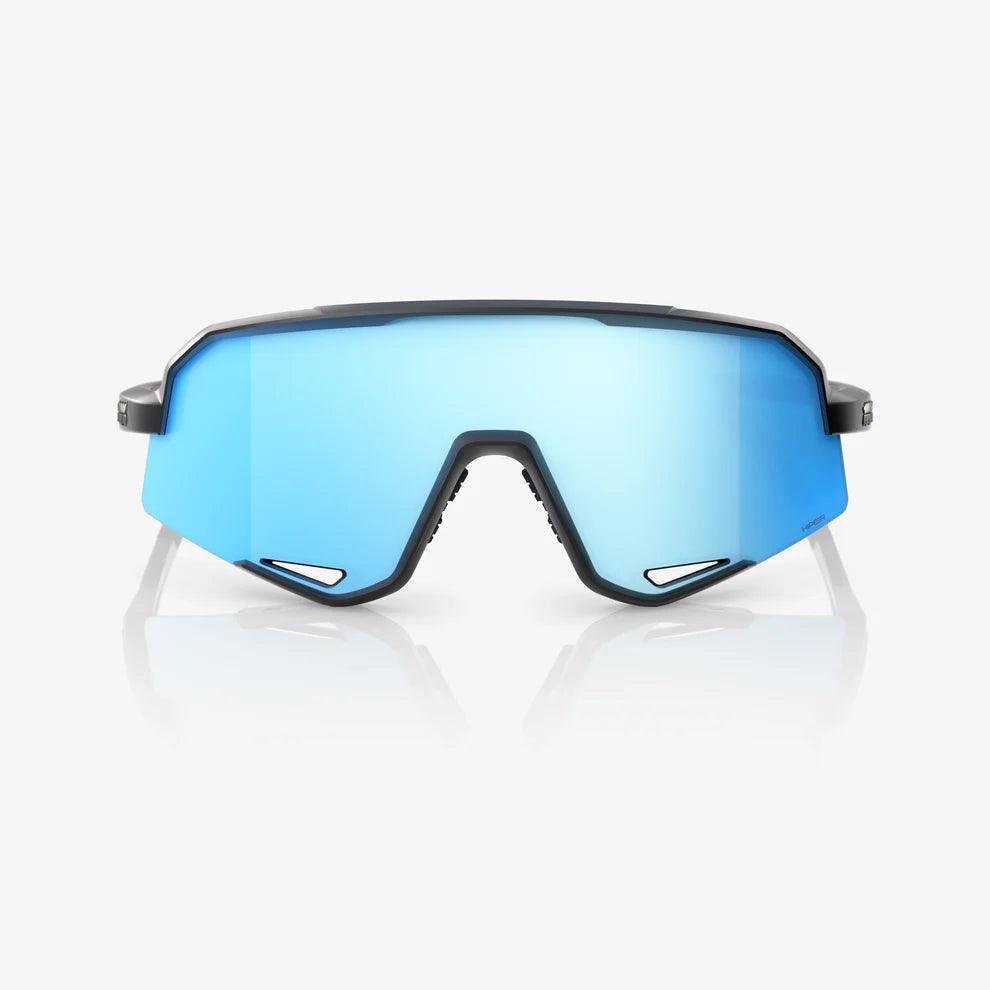100 Percent Sunglasses - SLENDALE - Matte Black - HiPER Blue Multilayer Mirror Lens - Smash It Sports