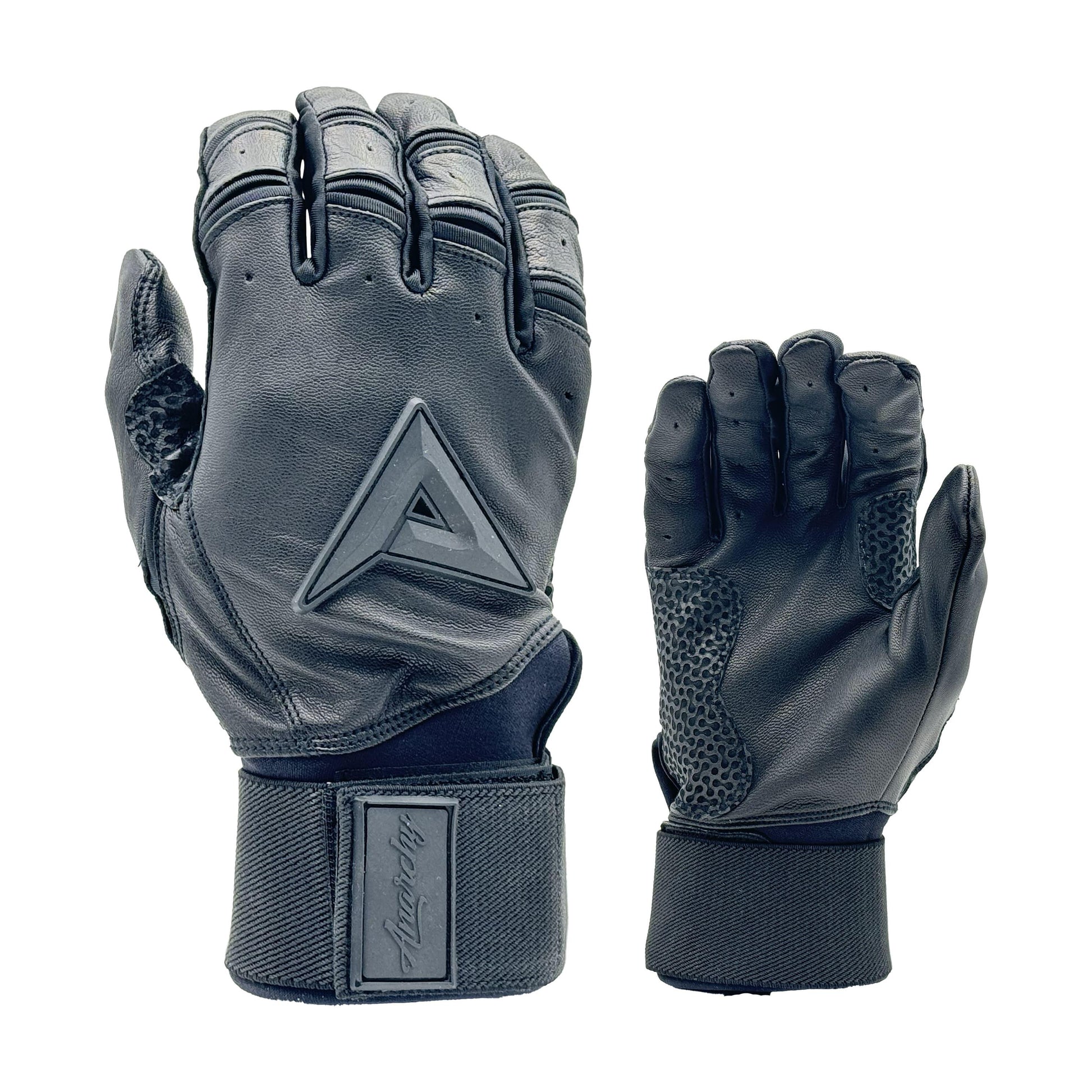 Anarchy Grindstone Long Cuff Batting Glove - Blackout - Smash It Sports