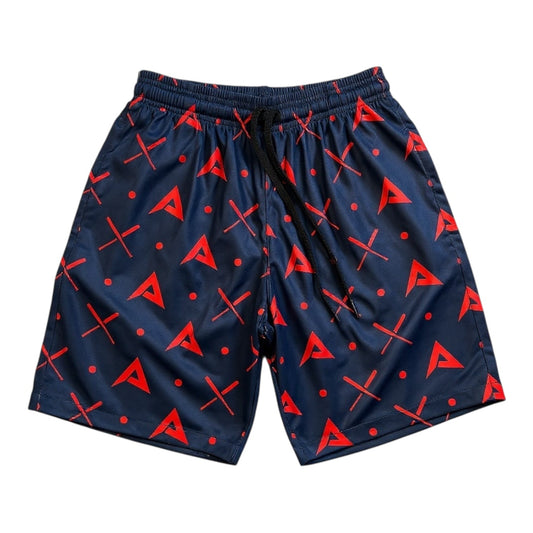 Anarchy Mesh Shorts - Navy/Red