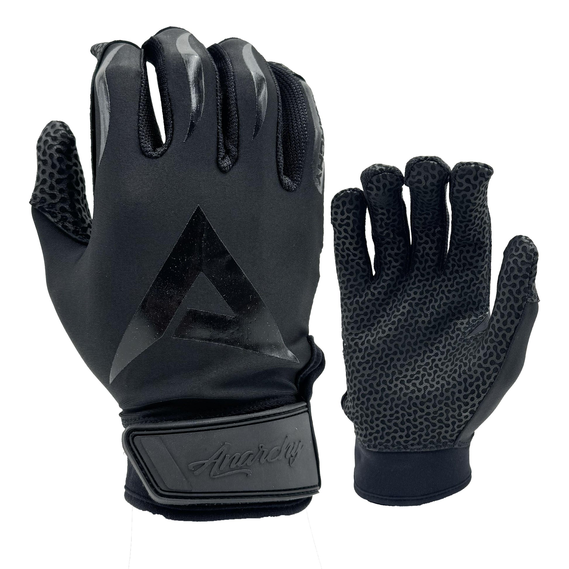 Anarchy Pro Grip Batting Gloves - Blackout - Smash It Sports