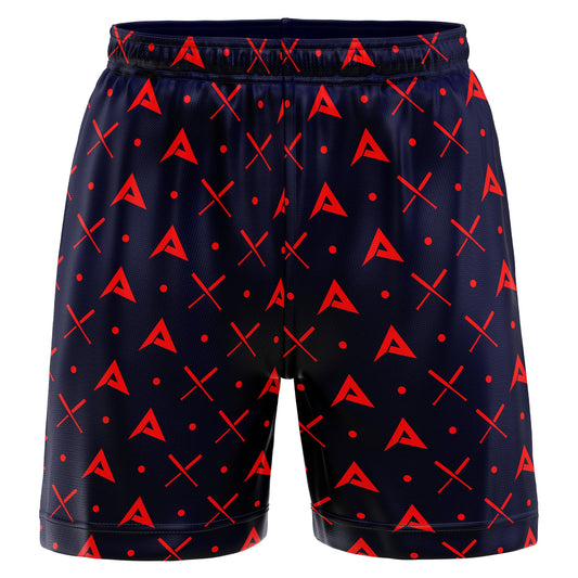 Anarchy Mesh Shorts - Navy/Red