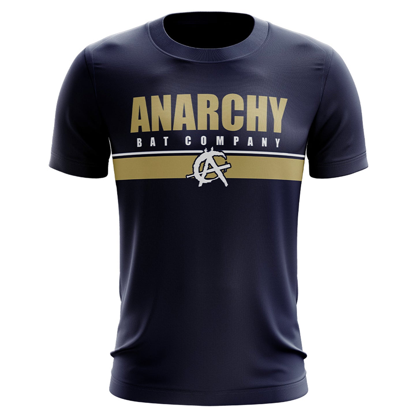 Anarchy Bat Company Short Sleeve Shirt - Retro (Navy/Vegas Gold/White)