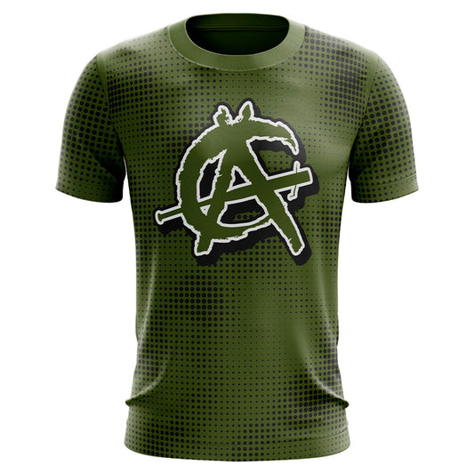 Anarchy Bat Company Short Sleeve Shirt - Dots (Green/Black)