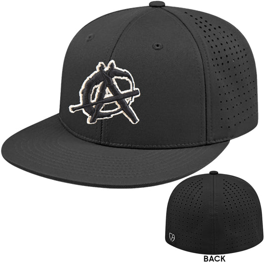 Anarchy Black Flexfit Performance Hat - Limited Edition - Metallic Silver