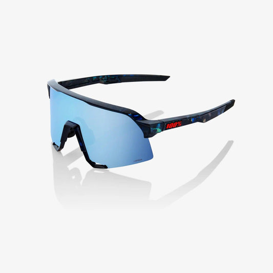100 Percent Sunglasses - S3 - Black Holographic - HiPER® Blue Multilayer Mirror Lens - Smash It Sports