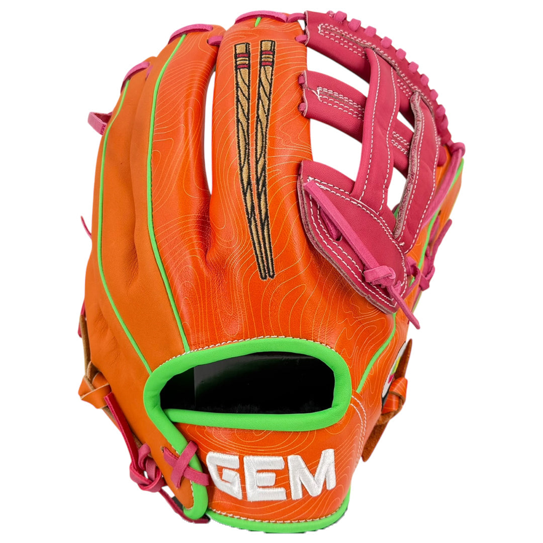 Gem Gloves Softball Fielding Glove - GEM080 Tuna Roll – Product View | Smash It Sports | leather, kip, pro