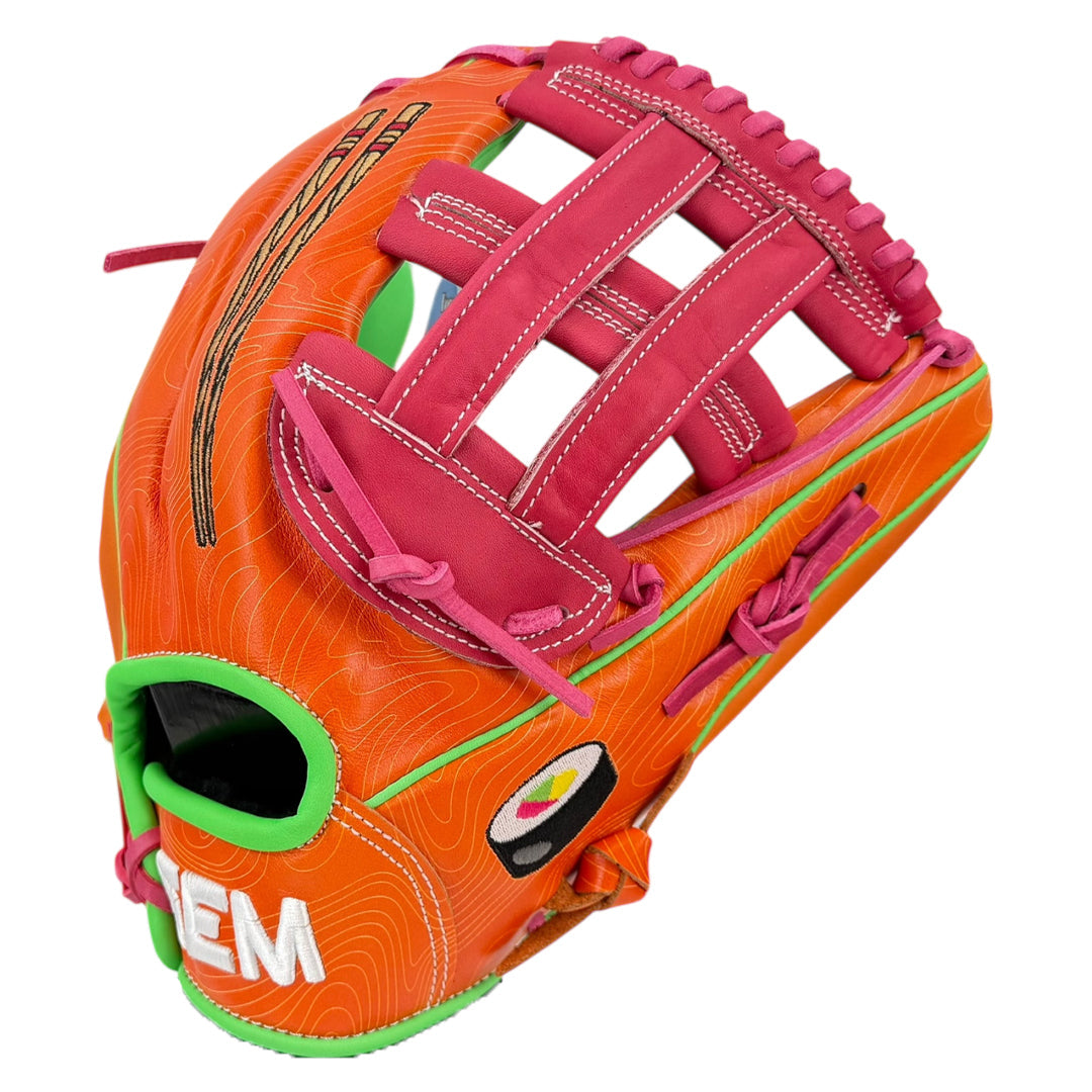 Gem Gloves Softball Fielding Glove - GEM080 Tuna Roll – Product View | Smash It Sports | leather, kip, pro